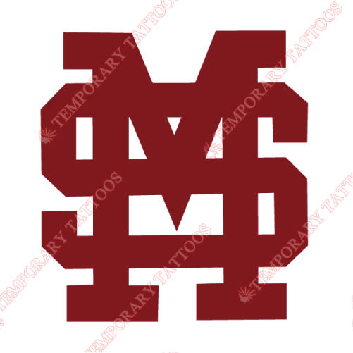 Mississippi State Bulldogs Customize Temporary Tattoos Stickers NO.5131
